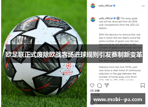 欧足联正式废除欧战客场进球规则引发赛制新变革